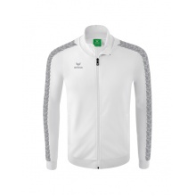 Erima Sportjacke Essential Team Tracktop - bequem, Rippbündchen, Seitentaschen - weiss/grau Herren